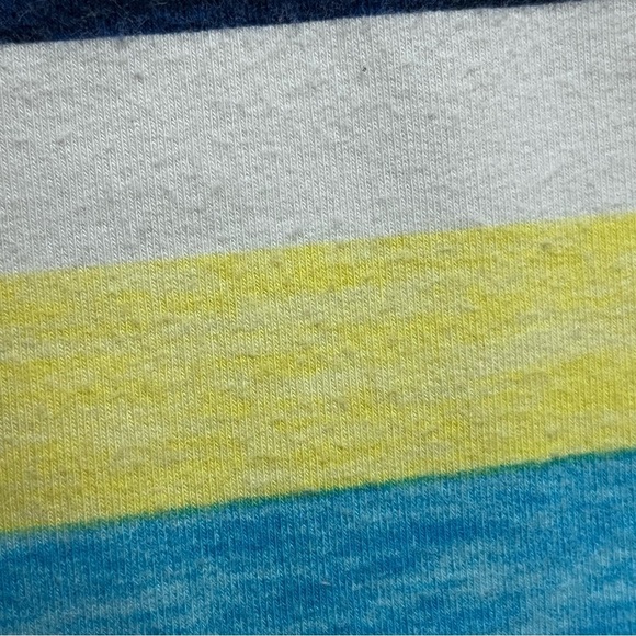 T by Talbots Women’s Rainbow Striped Half Zip Sweatshirt Size S Nautical Preppy - Picture 9 of 9